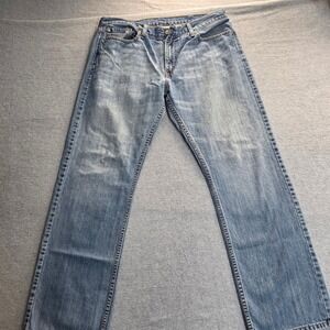 Levis 514 Mens Straight Fit Jeans Blue Medium Wash Denim 38x32 (Measures 38x30)
